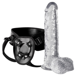 STRAP-ON PENIS S PŘÍSAVKOU - CRYSTAL 