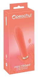 MINI RIBBED BEZDRÁTOVÝ VIBRÁTOR PEACHY! 