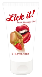 MASÁŽNÍ GEL STRAWBERRY LICK IT 
