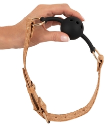 ROUBÍK Vegan Fetish Ball Gag s korkovým řemínkem